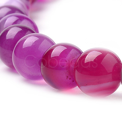 Natural Striped Agate/Banded Agate Beads Strands X-G-S259-04G-6mm-1