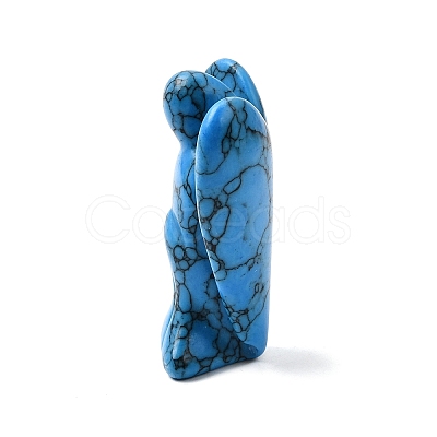 Synthetic Turquoise Angel Figurine DJEW-N006-01A-01-1