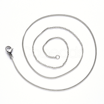 Non-Tarnish 304 Stainless Steel Curb Chain Necklace NJEW-S420-001C-P-1