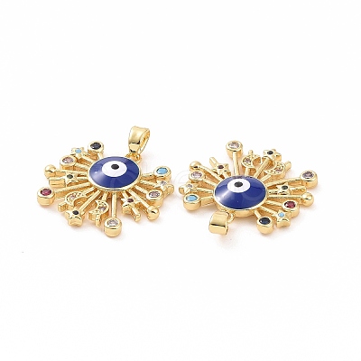 Brass Micro Pave Cubic Zirconia Pendants KK-A181-VA279-2-1