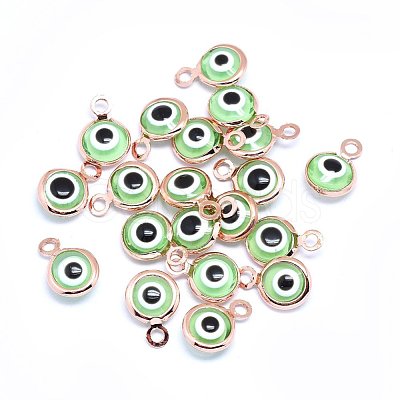 Handmade Evil Eye Lampwork Charms KK-F764-13RG-03-1