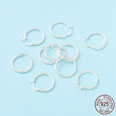 925 Sterling Silver Hoop Earrings STER-P047-13C-S-1