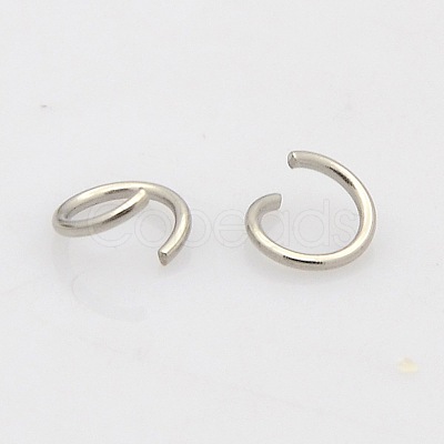 Tarnish Resistant 304 Stainless Steel Open Jump Rings STAS-N015-03-8x1mm-1