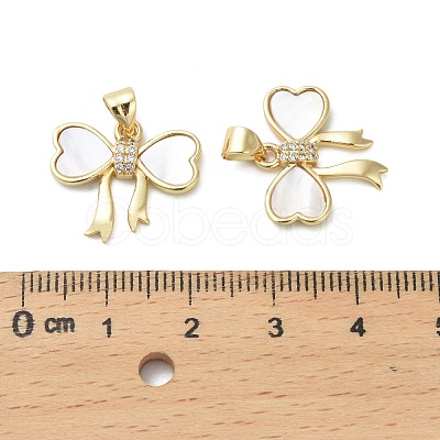 Brass Micro Pave Cubic Zirconia Pendants KK-D384-06G-02-1