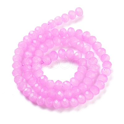 Baking Paint Imitation Jade Glass Bead Strands LS-DGLA-A034-J6MM-A49-1