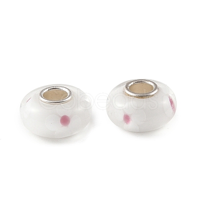 Lampwork & Brass Core European Beads LAMP-P019-01P-23-1