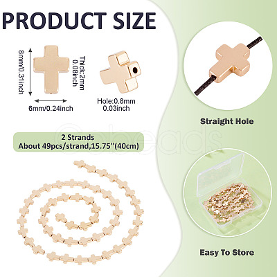 2 Strands Electroplated Synthetic Non-magnetic Hematite Beads Strands G-TA0001-63C-1