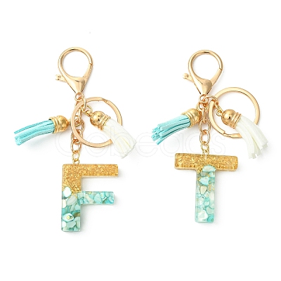 Transparent Epoxy Resin Pendant Keychains KEYC-FS00022-09-1