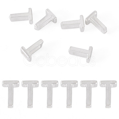 6Pcs 925 Sterling Silver Hollow Initial Beads STER-TA0001-53T-1