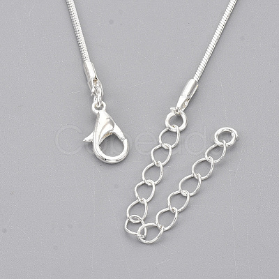 Brass Square Snake Chain Necklace Making MAK-T006-10A-S-1