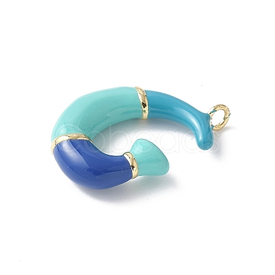 Brass Enamel Pendants KK-E093-03G-G-01-1