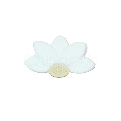 Lotus Food Grade Eco-Friendly Silicone Beads SIL-WH0013-50B-1