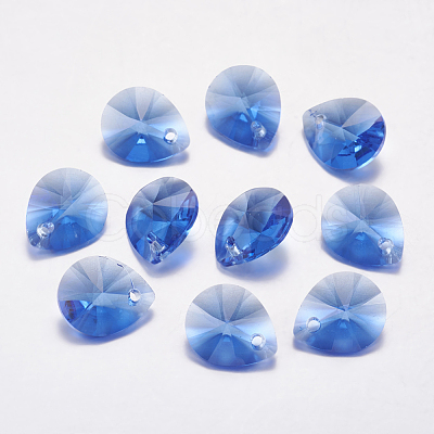 Faceted Glass Rhinestone Pendants RGLA-F053-E-206-1
