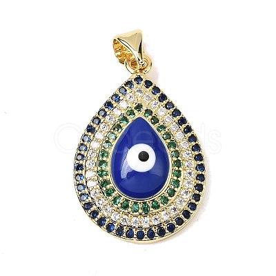 Brass Micro Pave Cubic Zirconia Pendants KK-H267-002G-01-1