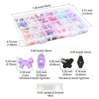 131.1G 23 Styles Opaque Acrylic Beads SACR-FS0001-45-1