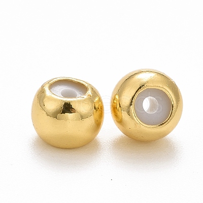 Rack Plating Brass Beads KK-C237-03C-1