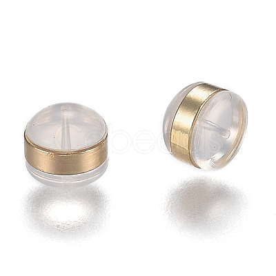 Brass Rings Silicone Ear Nuts SIL-N003-03LG-1