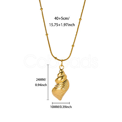 Summer Beach 304 Stainless Steel Pendant Necklaces WG63A68-07-1