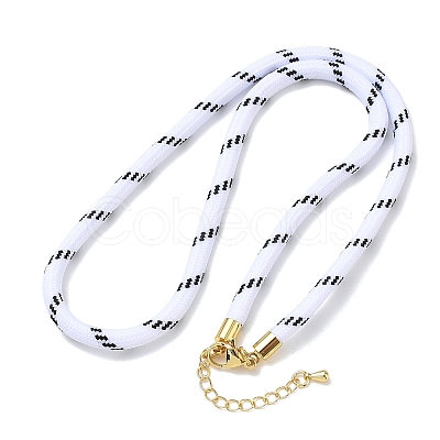Ployester Core-Wrapped Round Cord Necklace Making KK-CBACFA2-03G-26-1