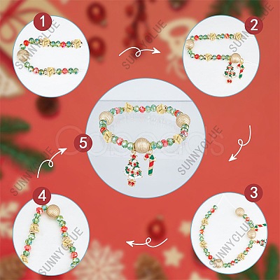 DIY Christmas Bracelet Making Kit BJEW-SC0001-07-1