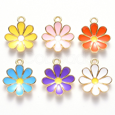 Alloy Enamel Pendants ENAM-S121-116-G-1