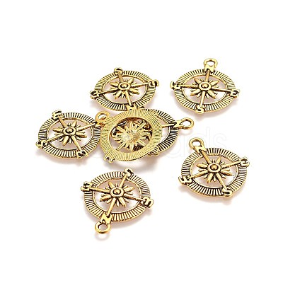 Tibetan Style Alloy Compass Pendants LS-TIBEP-S272-AG-LF-1