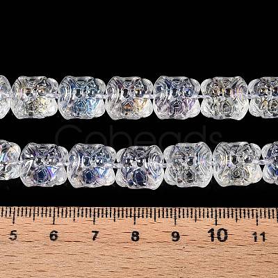 Transparent Electroplate Glass Beads Strands EGLA-N012-13-1