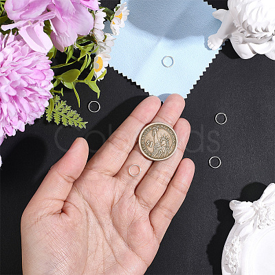 5Pcs 925 Sterling Silver Split Jump Rings STER-BBC0009-45D-1