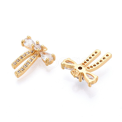 Brass Micro Pave Cubic Zirconia Charms KK-N263-79B-G-1
