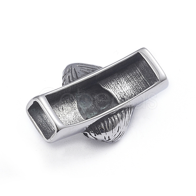 Retro 304 Stainless Steel Slide Charms/Slider Beads STAS-L243-025AS-1