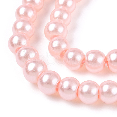 Baking Paint Pearlized Glass Pearl Round Bead Strands HY-Q330-8mm-05-1