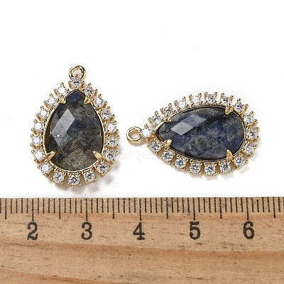 Natural Sodalite Faceted Teardrop Pendants G-I375-01G-22-1
