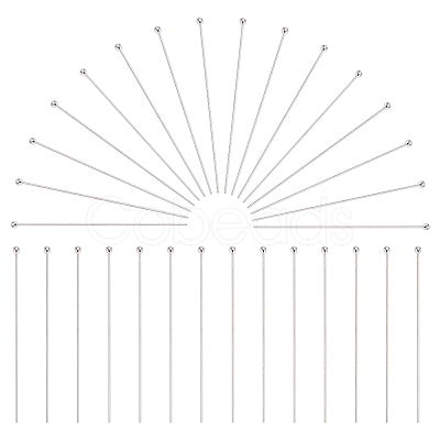 30Pcs 925 Sterling Silver Ball Head Pins STER-PH0003-15-1