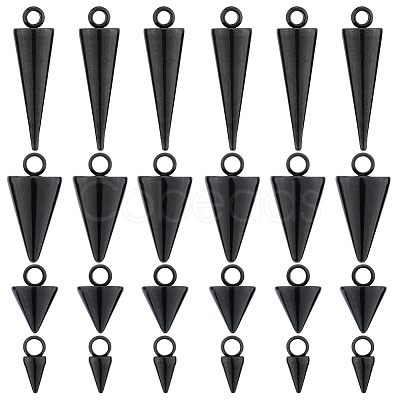40Pcs 4 Styles Ion Plating(IP) 304 Stainless Steel Pendants STAS-SC0008-75-1