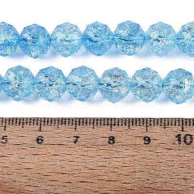Crackle Transparent Glass Beads Strands GLAA-N063-10mm-05-1