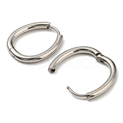 Tarnish Resistant Stainless Steel Hoop Earrings X-EJEW-P232-02P-1