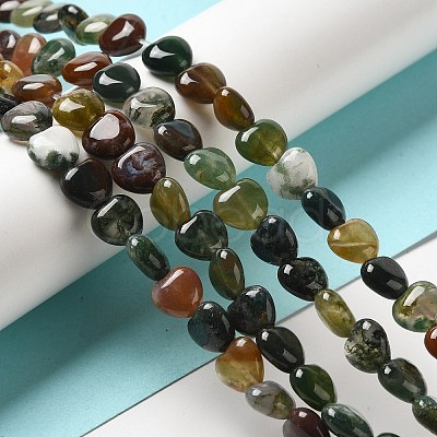 Natural Indian Agate Bead Strands X-G-R190-11-1