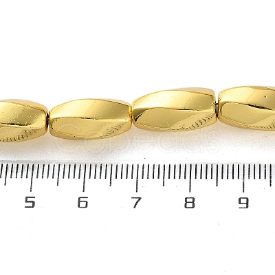 Electroplated Synthetic Non-magnetic Hematite Beads Strands G-P545-G03-8x16mm-1