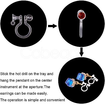 Plastic Clip-on Earring Settings KY-PH0007-09-1