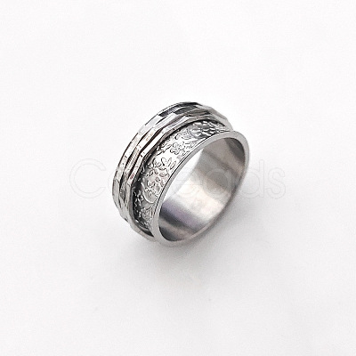 Retro Rotatable 304 Stainless Steel Finger Rings FS-WG84C22-45-1