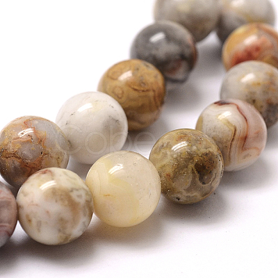 Natural Crazy Lace Agate Round Bead Strands G-E334-6mm-20-1
