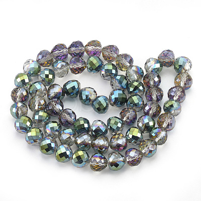 Electroplate Glass Beads Strands EGLA-T010-01E-1