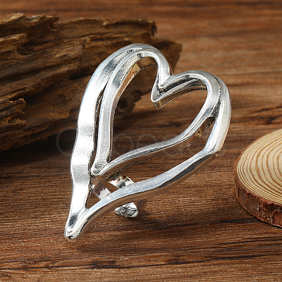 Unique Heart Alloy Adjustable Rings for Women WS5380-7-1