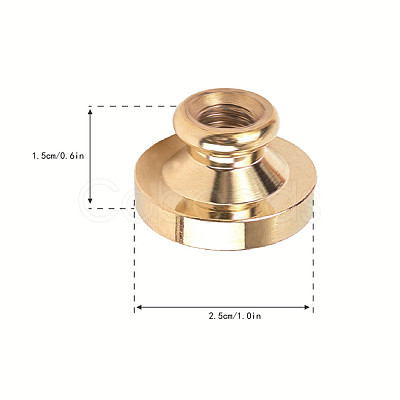 Wax Seal Brass Stamp Head AJEW-WH0130-935-1