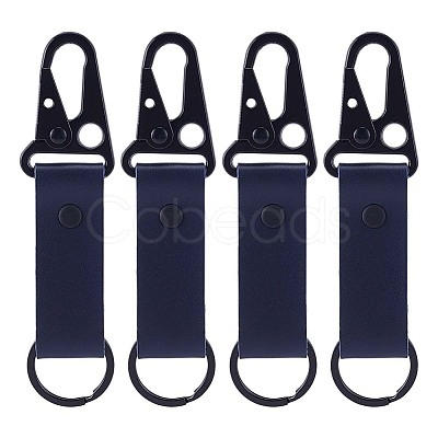 4Pcs PU Leather Belt Keychains AJEW-PH0010-27A-1
