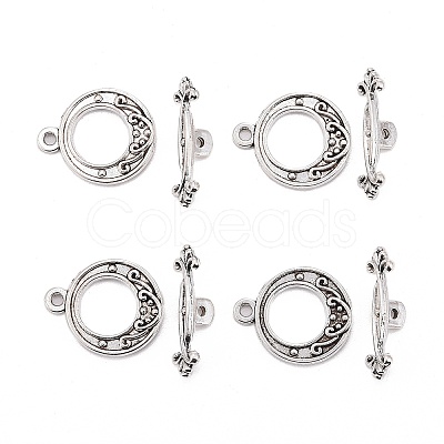 Tibetan Style Alloy Toggle Clasps LS-LF1081Y-NF-1