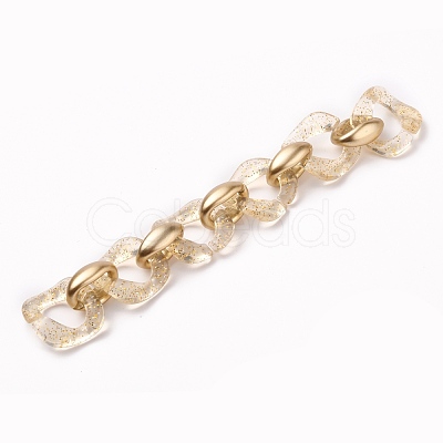 Handmade Transparent Acrylic Link Chains AJEW-JB00835-01-1