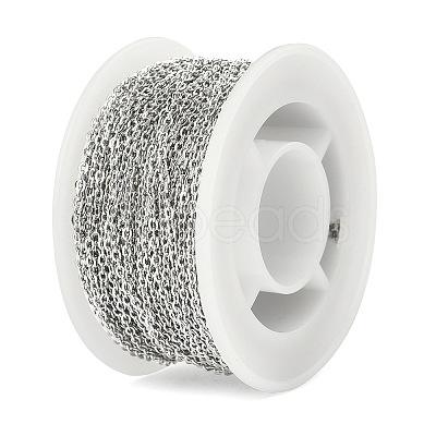 Tarnish Resistant 304 Stainless Steel Cable Chains CHS-F001-03P-1