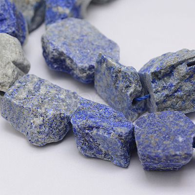 Raw Rough Natural Lapis Lazuli Beads Strands LS-G-E343-13-1