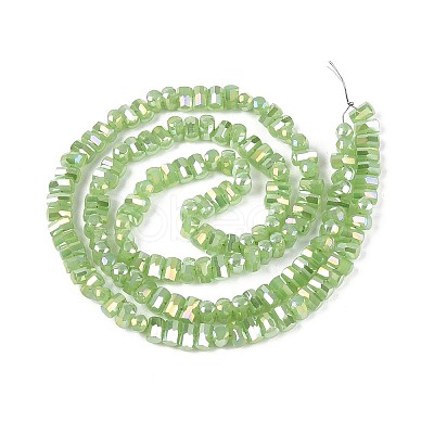 Electroplate Imitation Jade Glass Beads Strands EGLA-N022-09A-D02-1